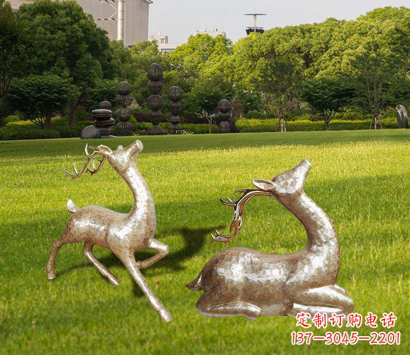 合肥不锈钢麋鹿雕塑彰显艺术精美