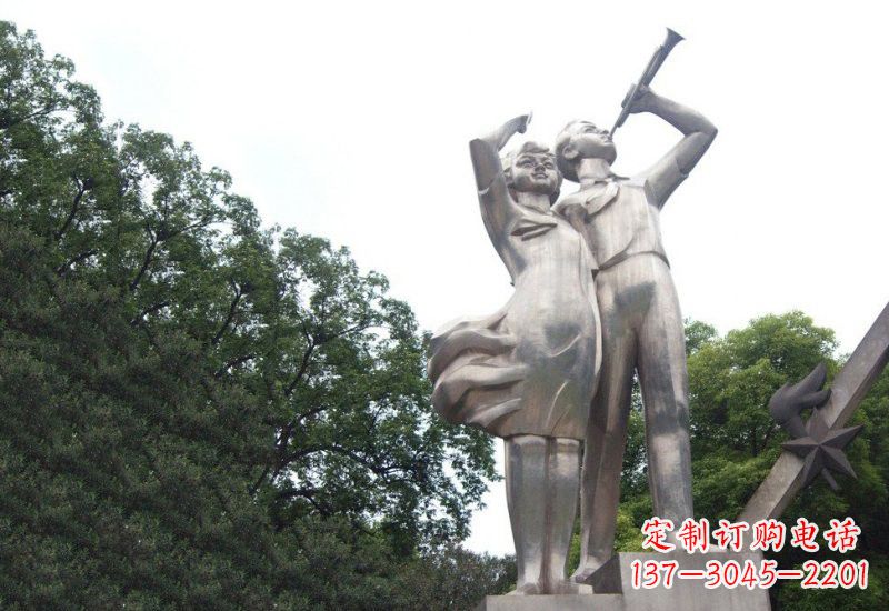 合肥不锈钢小学生雕塑缔造美丽校园新风貌