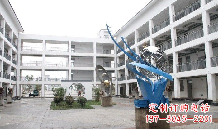 合肥不锈钢地球雕塑缔造美丽的校园