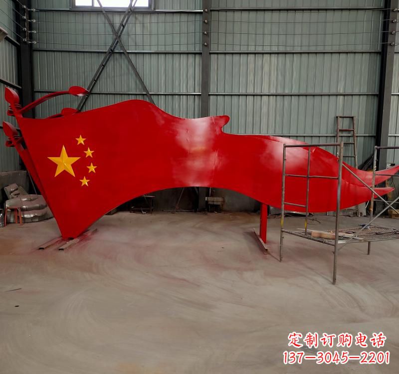 合肥不锈钢校园党旗雕塑传承红色基因