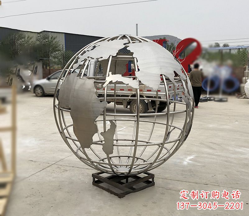 合肥不锈钢校园地球仪雕塑见证地球美景