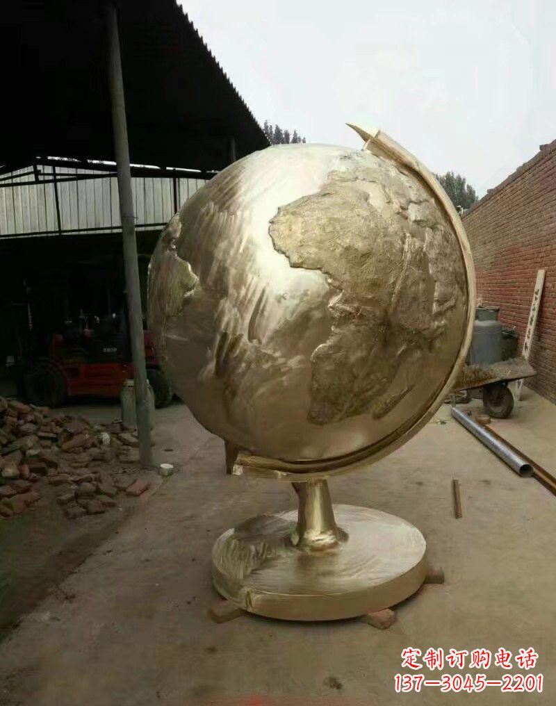 合肥不锈钢地球仪雕塑象征地球家园