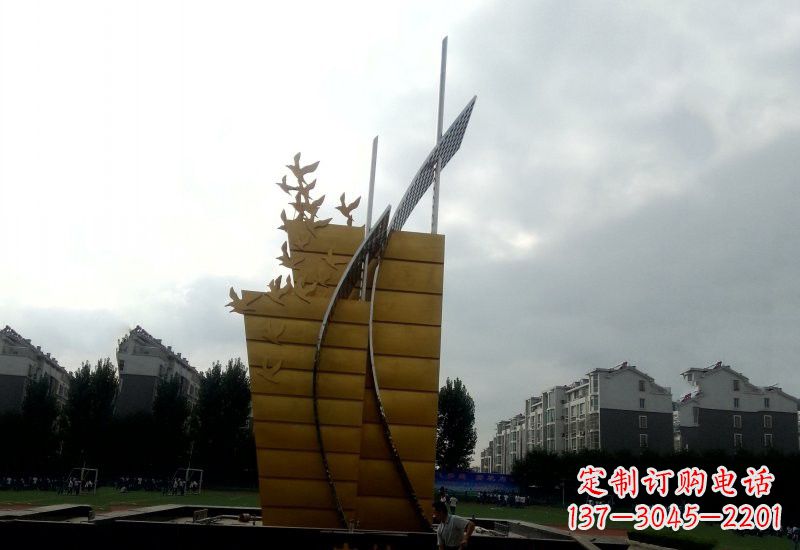 合肥不锈钢校园帆船雕塑引领新时代