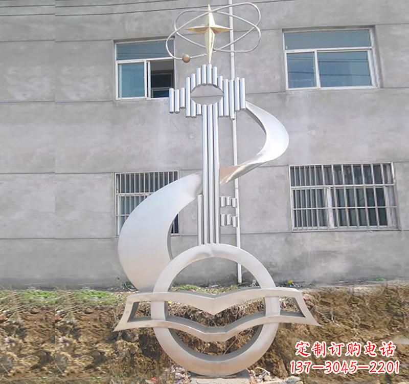 合肥不锈钢校园书本钥匙雕塑让回忆留在校园