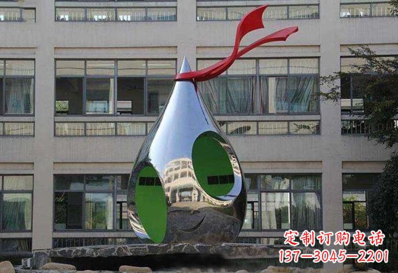合肥不锈钢校园水滴雕塑