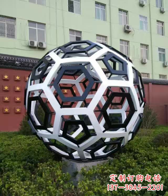 合肥不锈钢足球雕塑缔造校园新风貌