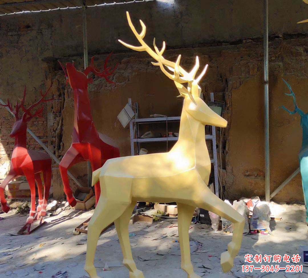 合肥新款仿真不锈钢小鹿雕塑
