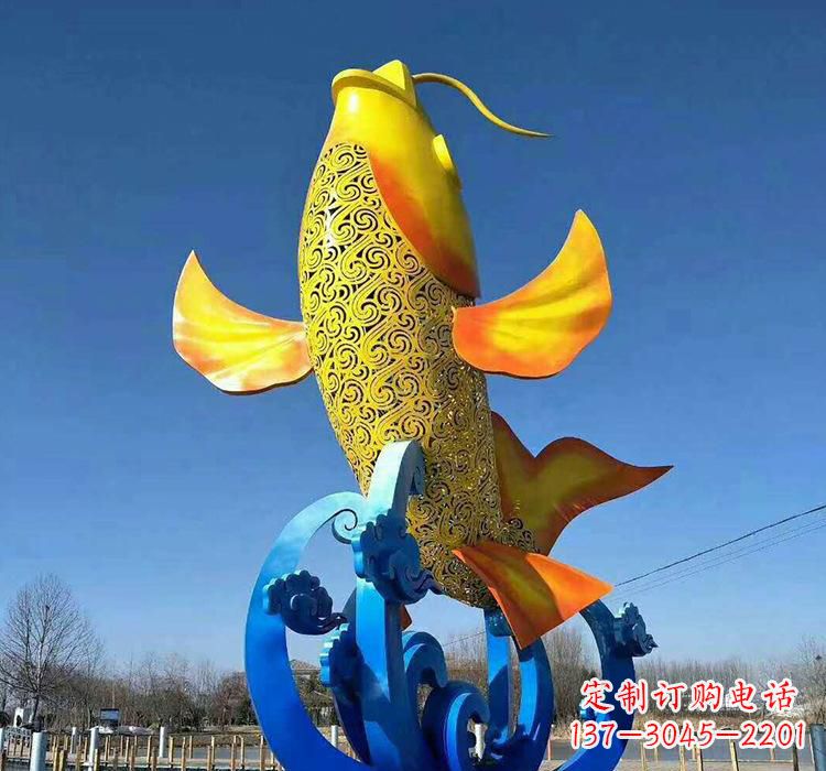 合肥不锈钢艺术鲤鱼雕塑艺术之美与生活之灵