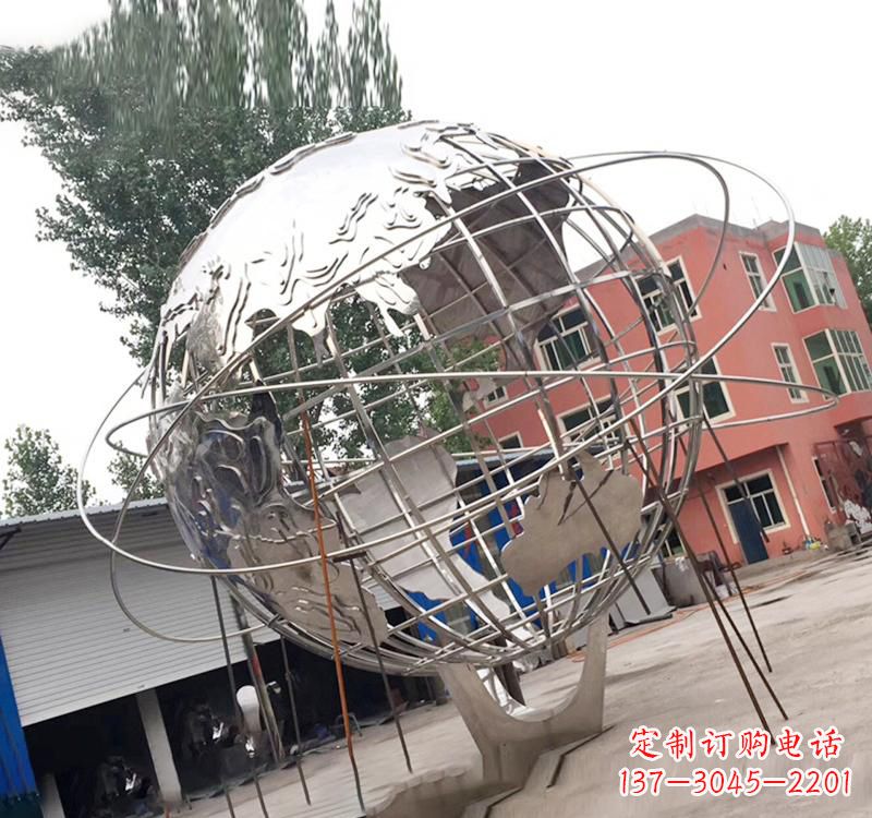 合肥不锈钢艺术镂空地球仪雕塑