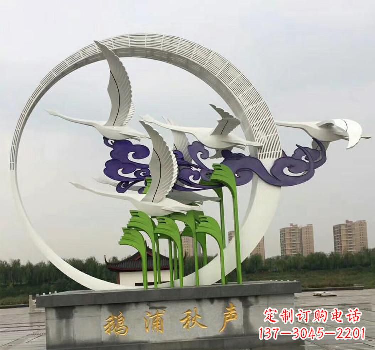 合肥不锈钢艺术——仙鹤雕塑