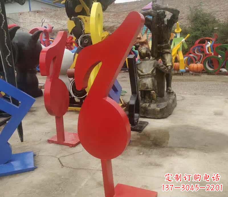 合肥不锈钢音符雕塑悠扬的音乐美学