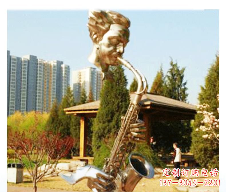 合肥不锈钢萨克斯雕塑精美而又抒情