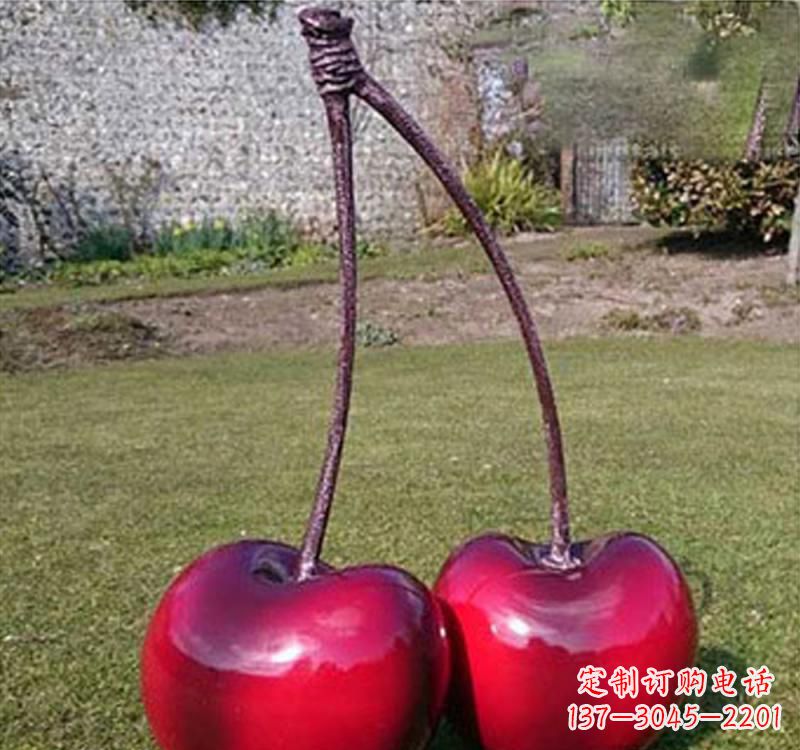 合肥不锈钢樱桃雕塑传承美好记忆