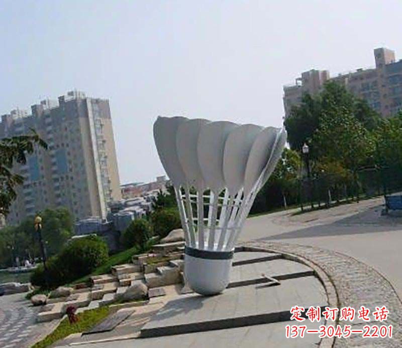 合肥不锈钢羽毛球雕塑装点美丽的羽毛球世界