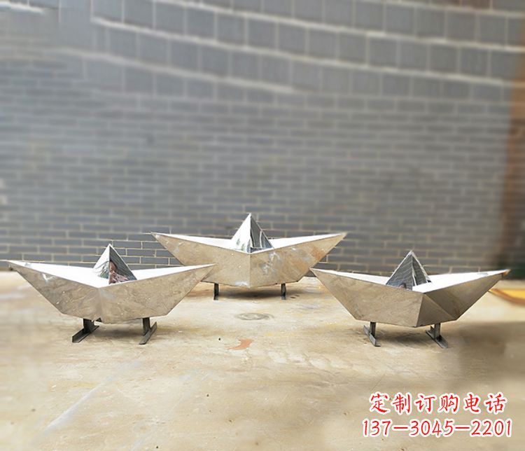 合肥不锈钢元宝雕塑精致的艺术品