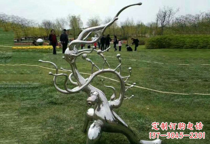 合肥不锈钢树枝雕塑精美的艺术装饰