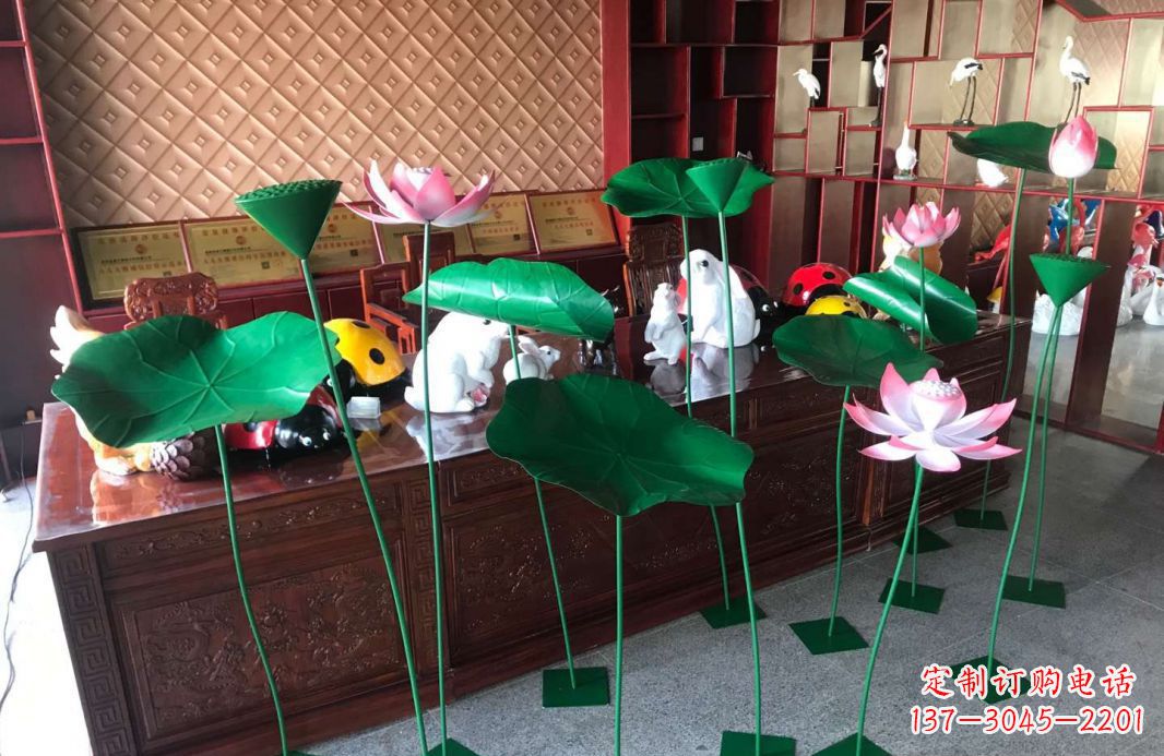 合肥精美不锈钢荷叶雕塑