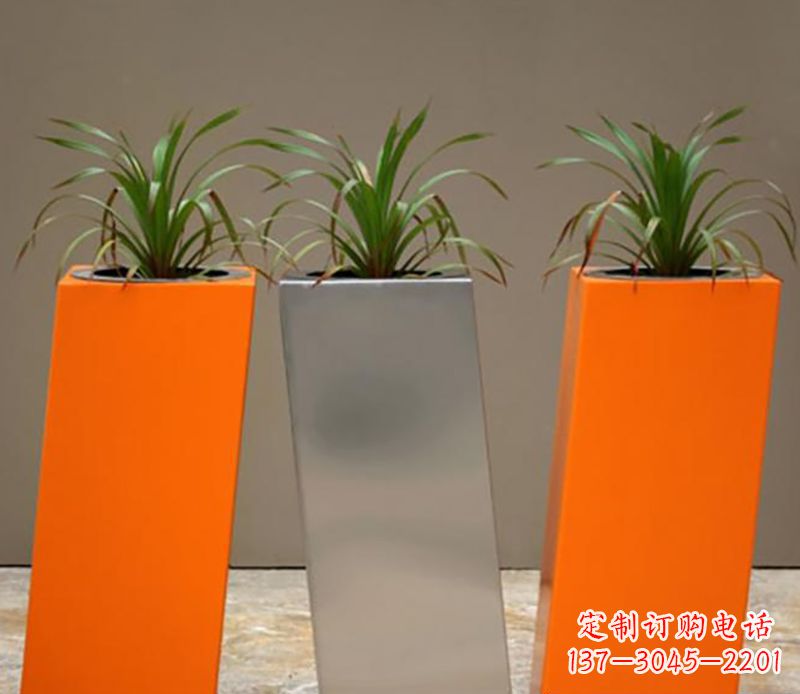 合肥不锈钢花盆雕塑一种全新的视觉体验