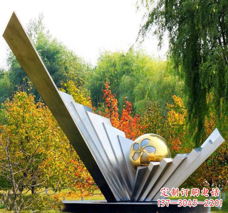 合肥不锈钢扇贝雕塑美丽的自然景观