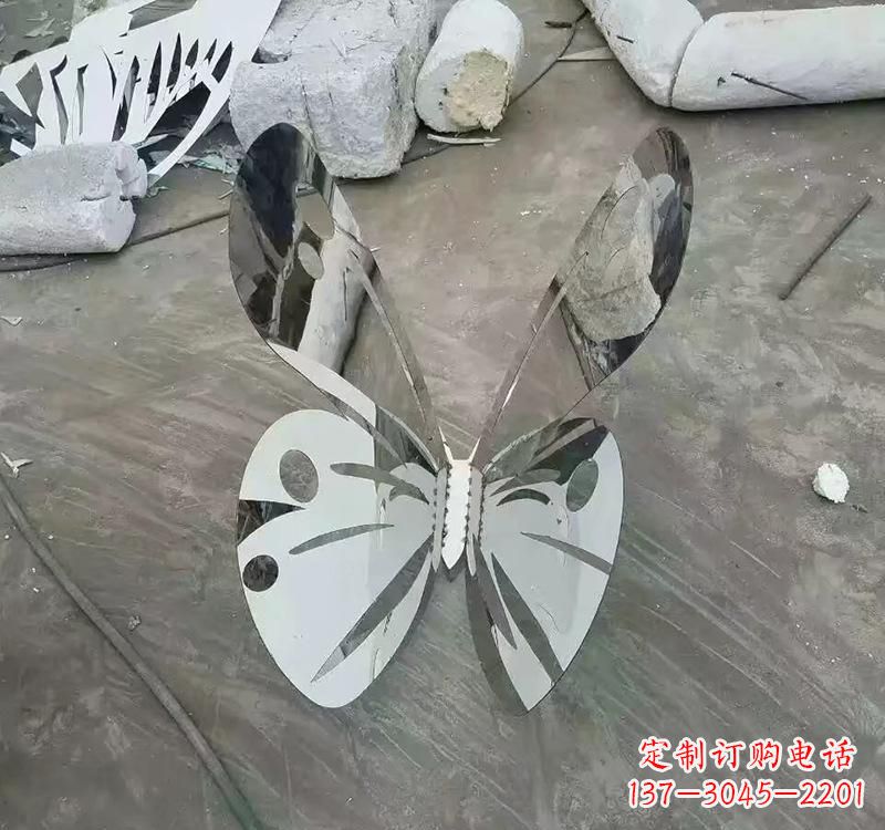 合肥不锈钢园林蝴蝶雕塑精美的艺术之作
