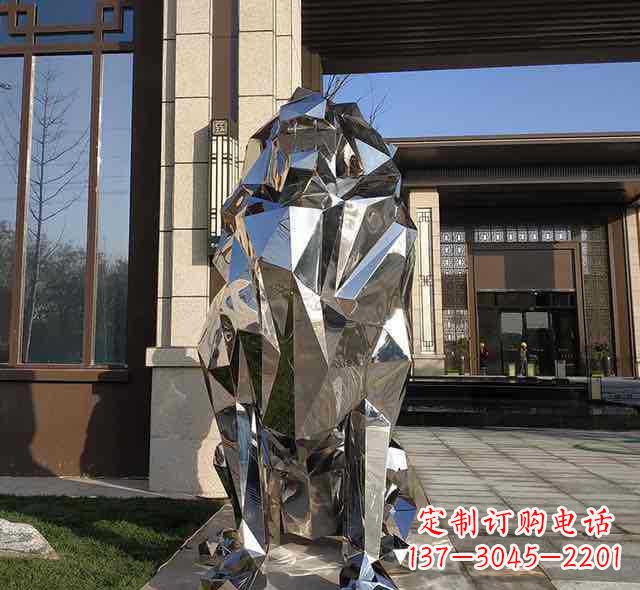 合肥不锈钢狮子雕塑给园林带来神秘与力量