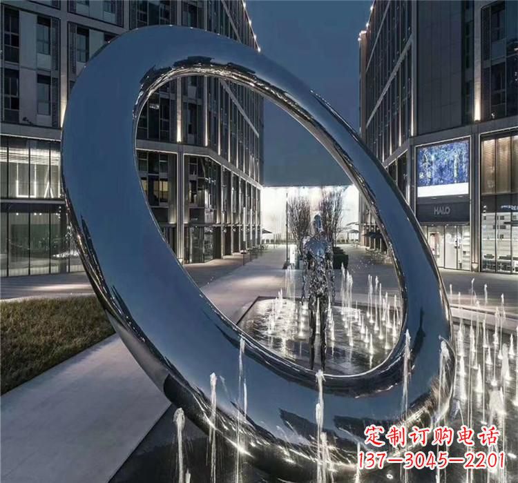 合肥圆环景观雕塑令人惊叹的视觉奇观
