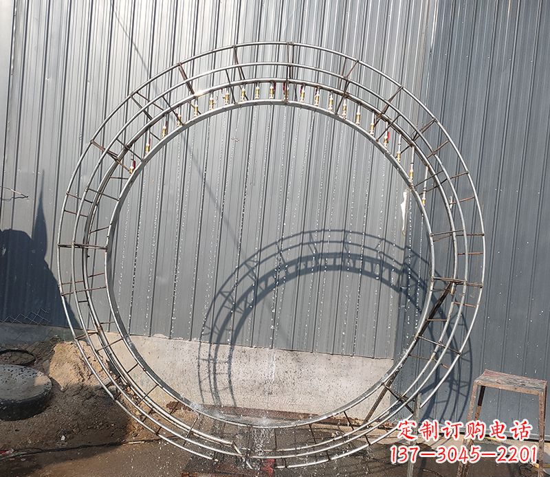 合肥圆环的美——不锈钢景观雕塑