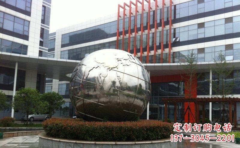 合肥不锈钢圆球地球雕塑描绘地球的美丽
