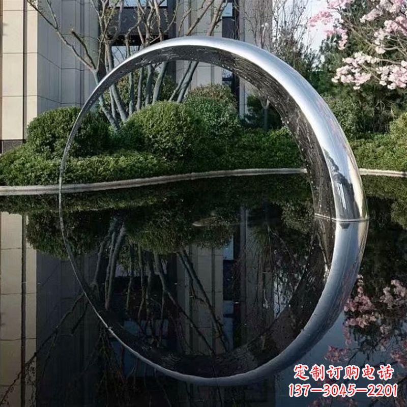 合肥不锈钢月亮雕塑璀璨照亮夜空