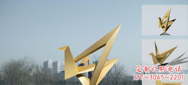 合肥不锈钢仙鹤雕塑灵动的艺术符号