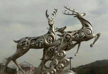 合肥梅花鹿雕塑——祥云梅花鹿广场的标志