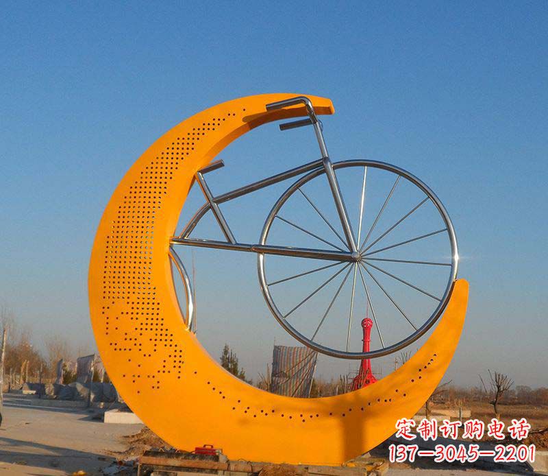 合肥不锈钢自行车雕塑一次性看到的艺术经典