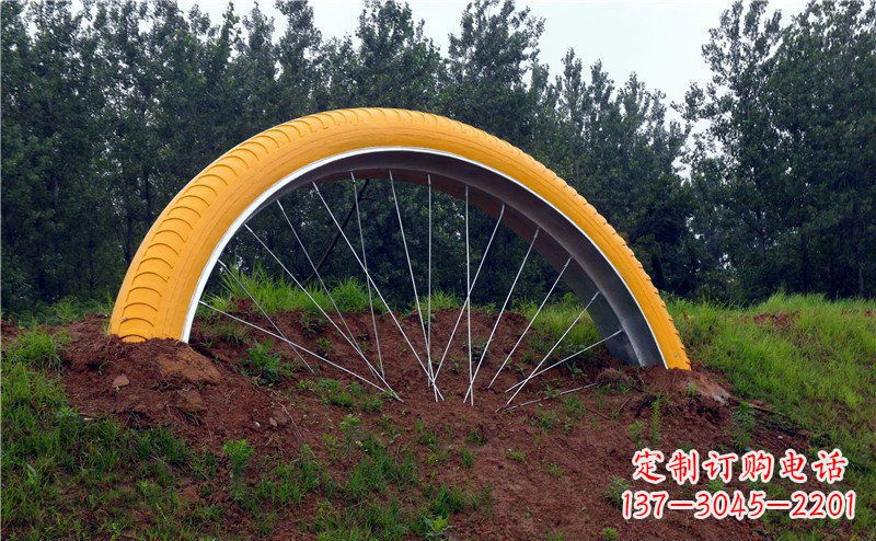 合肥不锈钢自行车雕塑——景观美化的象征