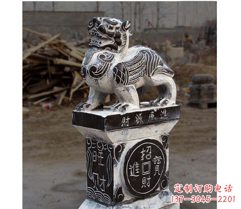 合肥财源广进貔貅石门墩