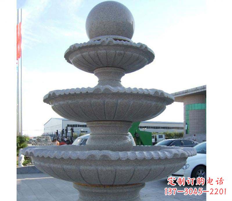合肥财源滚滚石雕风水球喷泉雕塑 (2)