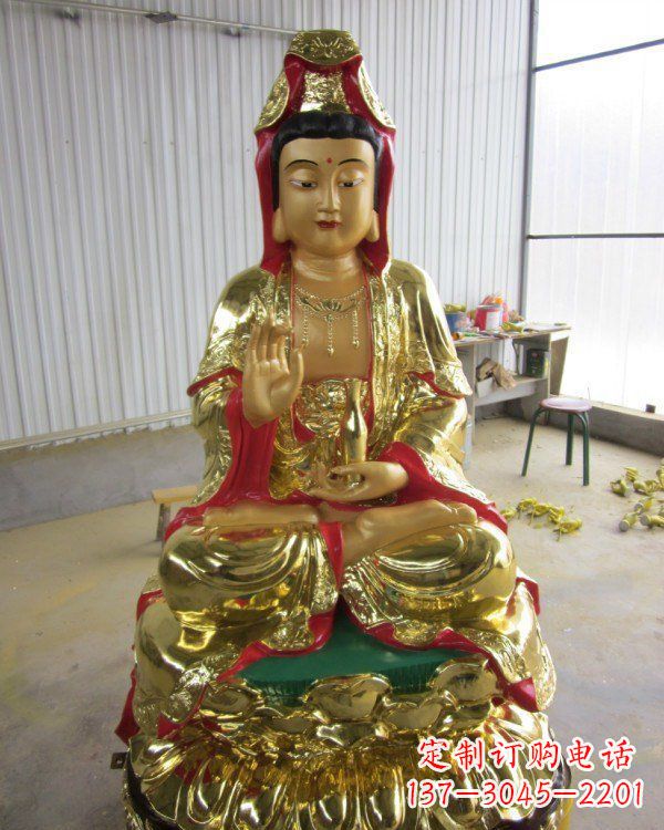 合肥彩绘观音菩萨铜雕