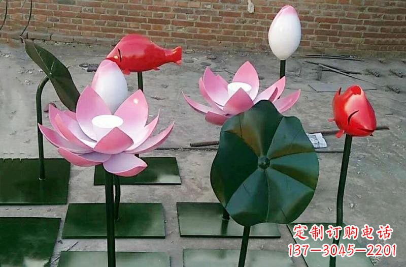 合肥彩色不锈钢鲤鱼雕塑传承古典文化的艺术之作