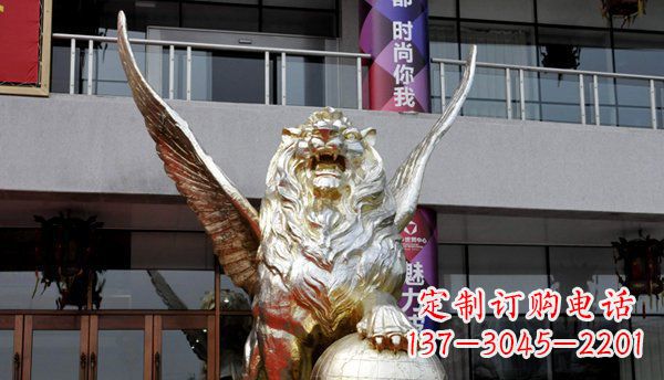 合肥铜雕狮子西洋狮子的精美雕塑