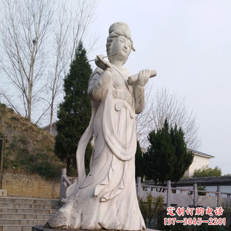 合肥蔡文姬石雕塑像-景区园林古代著名人物才女文学家雕塑