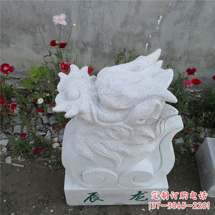合肥辰龙—汉白玉动物雕塑摆件
