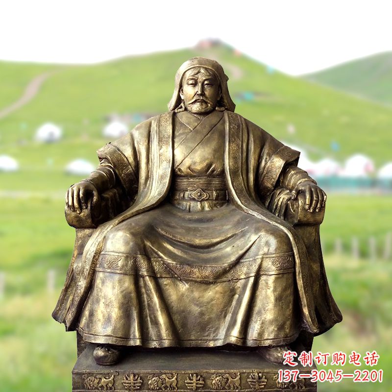合肥成吉思汗一件经典的玻璃钢雕塑