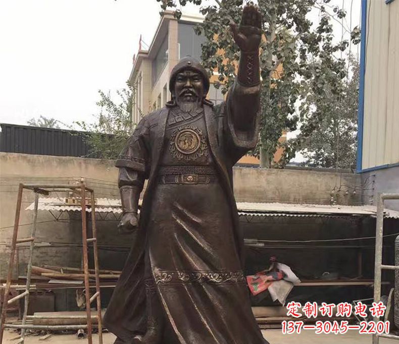 合肥传承民族英雄——成吉思汗铜雕