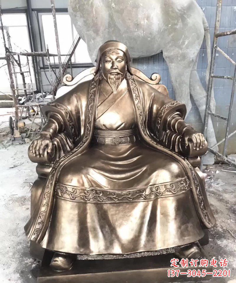 合肥成吉思汗铜雕——象征着蒙古强大力量