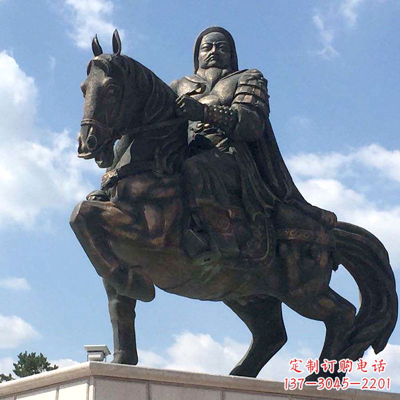 合肥成吉思汗驰骋铜像象征着不朽的传奇