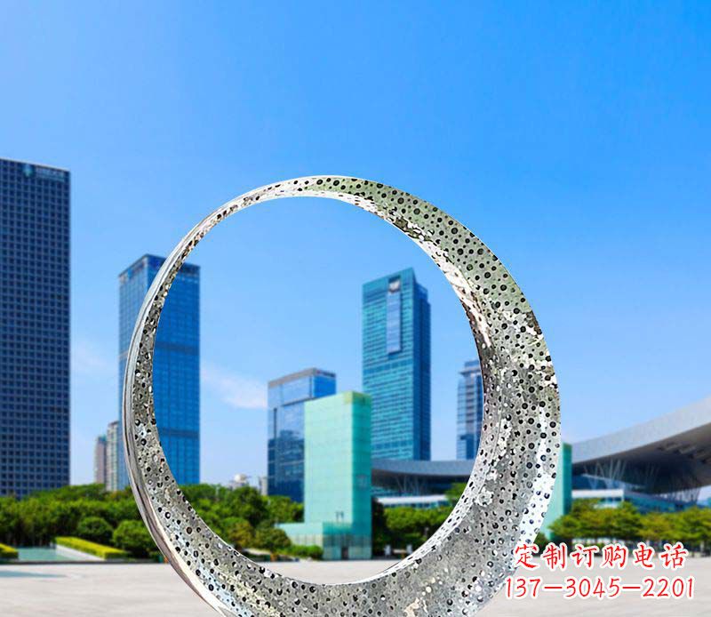 合肥美丽圆环——不锈钢灯饰雕塑