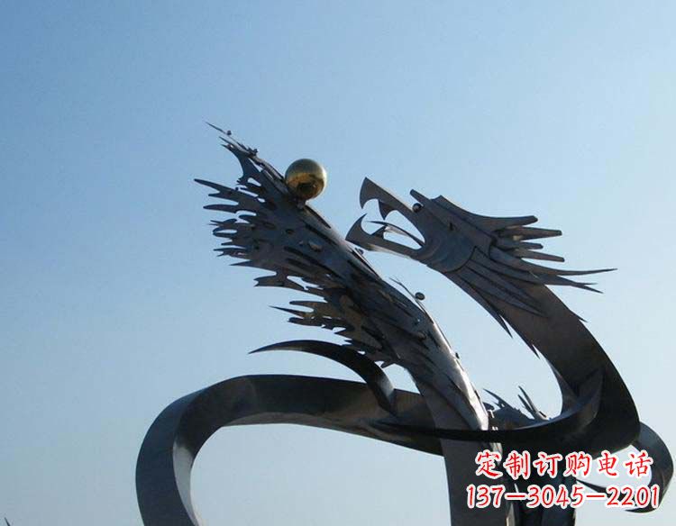 合肥不锈钢龙雕塑精细的手工艺品