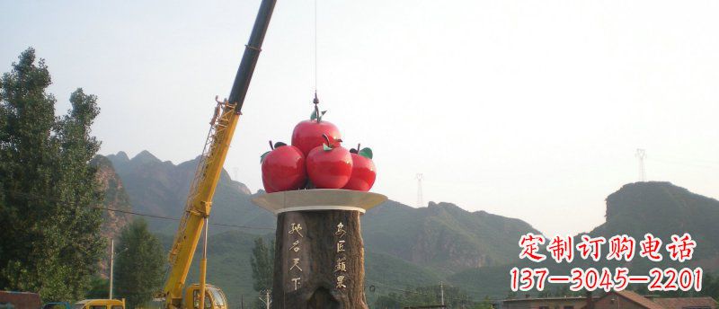 合肥不锈钢苹果雕塑缔造城市风采