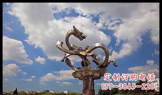 合肥龙雕塑流动的艺术形式