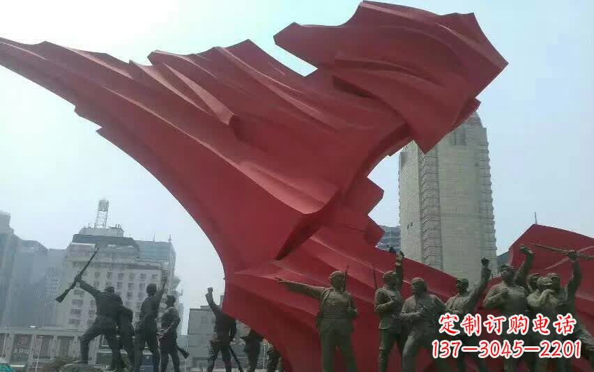 合肥大型不锈钢红军雕塑——见证历史荣光
