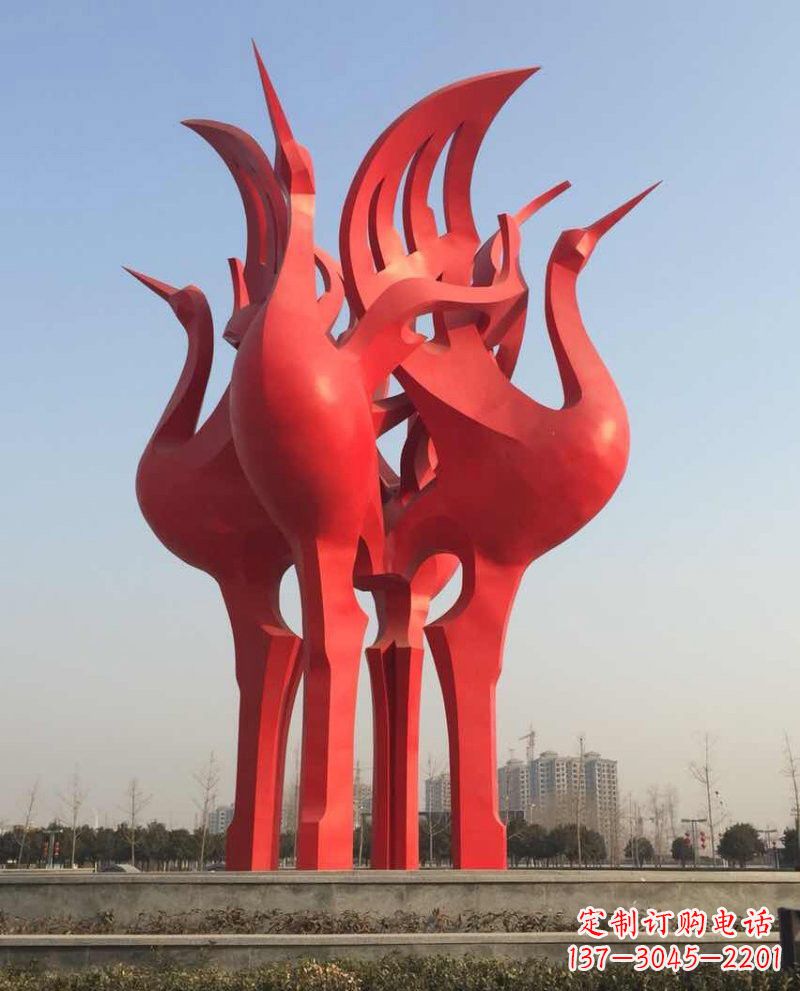 合肥仙鹤雕塑一座城市的标志